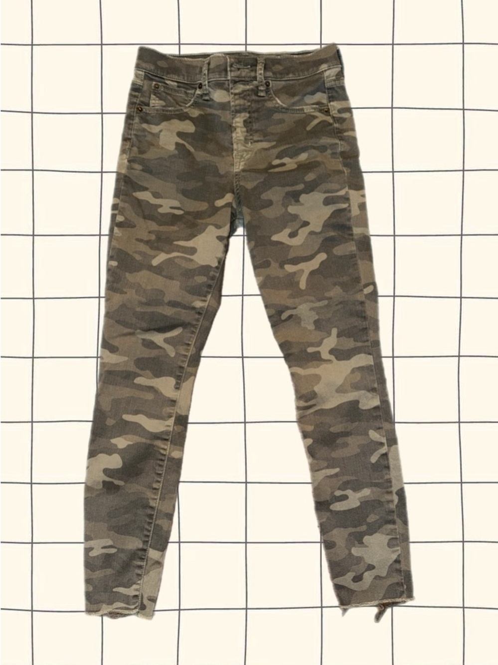 Gap - Camo Skinny Jeans in Olive & Tan